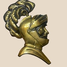 VTG Wall Decor Plaque-Cast Metal Medieval Knight/Cavalier Advertising Large Japa