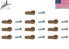 10 Tan Brown Window Screen Storm Clips Screws Nylon Plastic Sash Holder Tab Clip