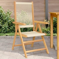 GartenstüHle 2 StüCk Beige Massivholz Akazie Polypropylen TerrassenstüHle