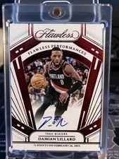💎Flawless Performances Damion Lillard /15 Ruby 71 Points 🔥🔥🔥￼ ON CARD AUTO