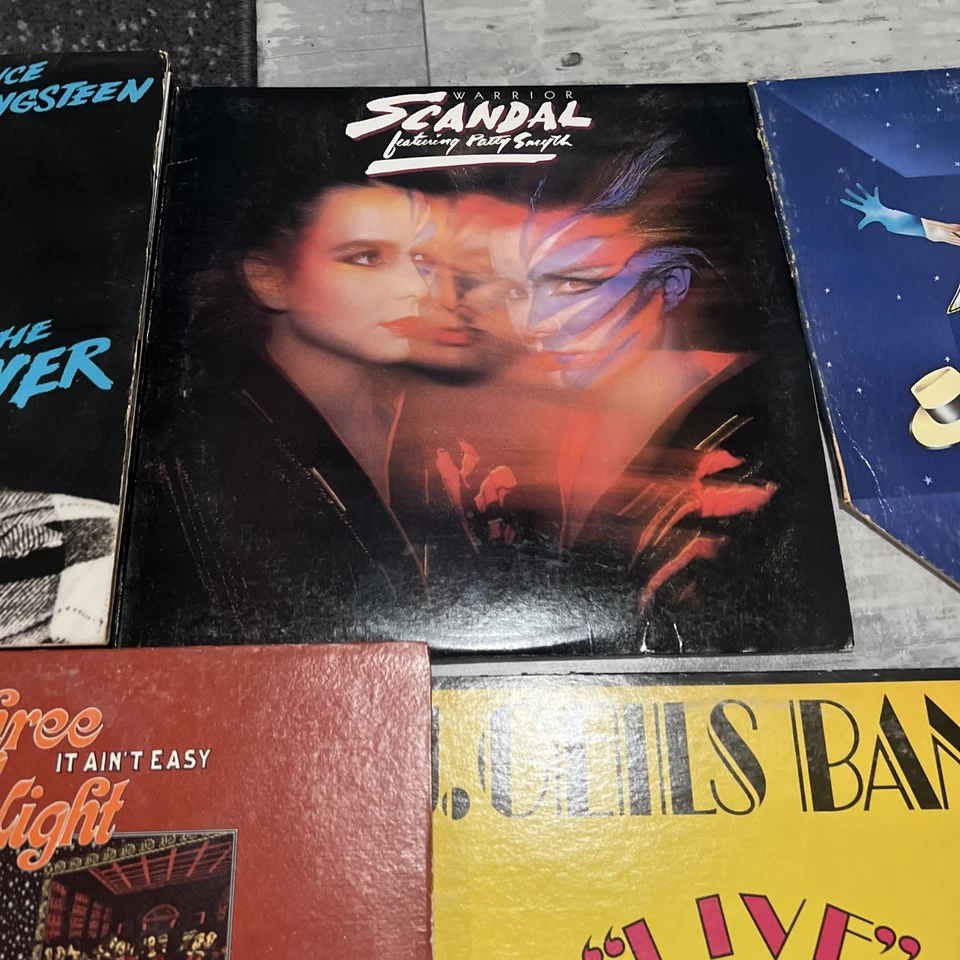 10 ROCK Vinyl Record LP Lot ROLLING STONES INXS Springsteen Traffic Eddie Money - Image 3 of 4