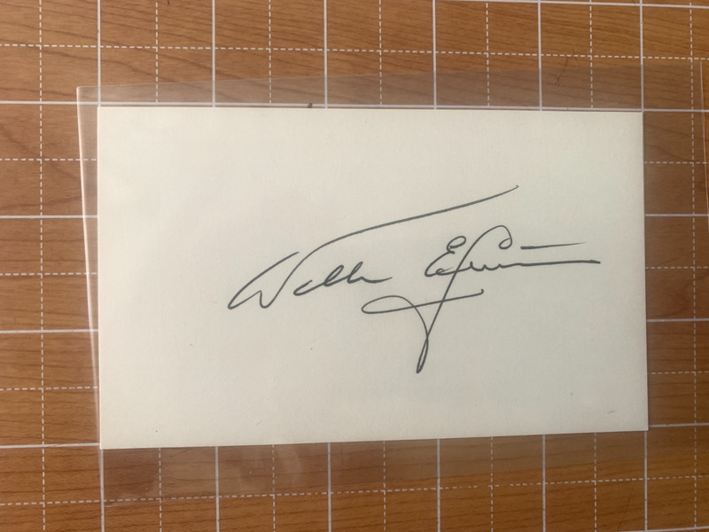 William E Simon - Secretary of the Treasury - Nixon - 3x5 Card Signed Autograph