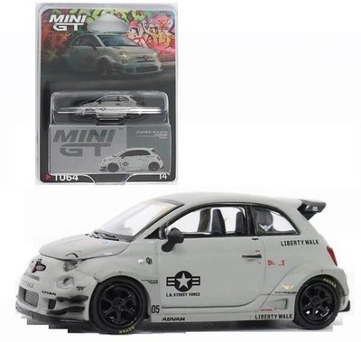 Mini GT 1:64 Abarth 595 LB-WORKS x Abas Works Fighters  Matte Grey  MGT01064-3F
