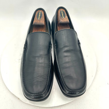 Prada Men Size 9.5 Black Leather Slip On Penny Loafer Dress Shoes