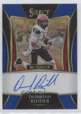 2022 Panini Chronicles Draft Picks Blue 7/15 Desmond Ridder #IN-DRI Auto 5i2