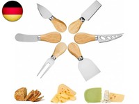 6-Teiliges KäSemesser-Set, KäSemesser-Set Aus Edelstahl, Mit Holzgriff FüR De