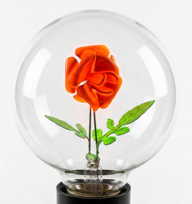 Neon Glimmlampe Vintage Edison E27 Rose Blume Glühbirne Muttertag Geschenkidee