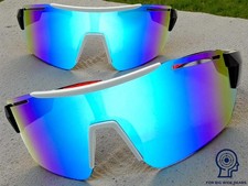 Sporty Biker Fishing Cycling Wrap Shield SUN GLASSES Large Frame For Big Men C3