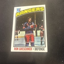 1976-77 Topps Hockey Card #154 Ron Greschner New York Rangers Ex Free Shipping!