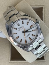 Rolex Milgauss 116400 Silver Oyster Bracelet with Silver Bezel Watch Only 2