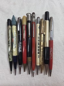 (10) Vintage Advertising Mechanical Pencils. Used As-Is 