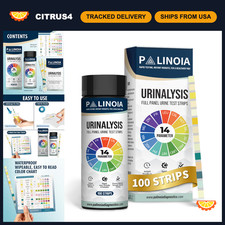 14-Parameter Urine Test Strips for Urinalysis - 100 Count, Home Health Testing