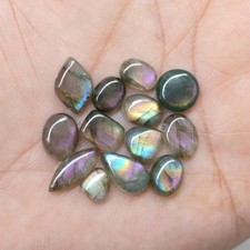 Natural Purple Labradorite Cabochon Lot Flashy Loose Gemstones Jewelry Making