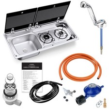 DOMETIC SMEV 9722 LEFT SINK HOB & TAP COMBINATION KIT FOR CAMPERVANS & CARAVANS