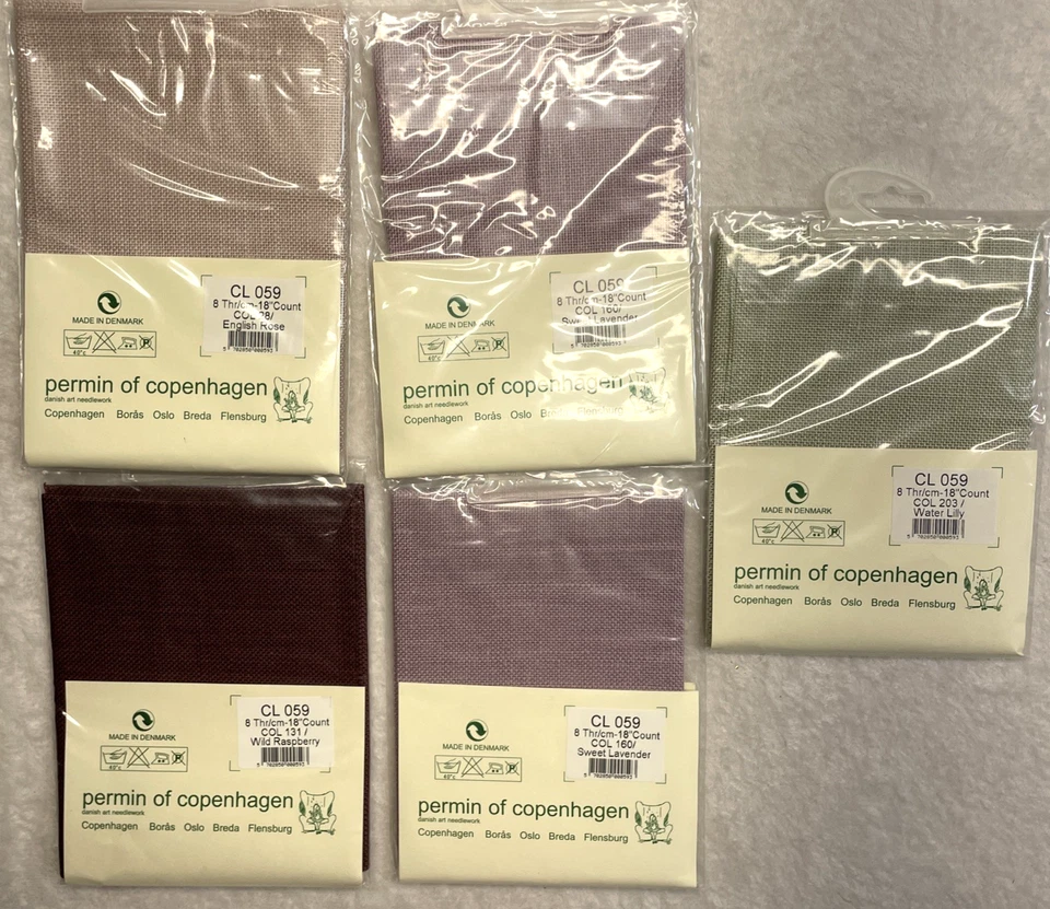 Lot of 9 Wichelt Permin Country Linen 18 Ct Premium Fabric 18 x 18 Mixed Colors - Image 3 of 3