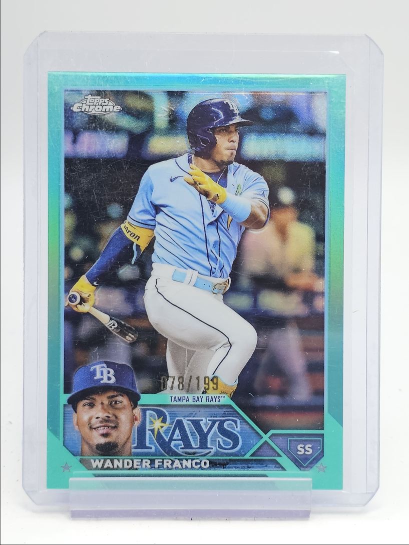 WANDER FRANCO 2023 TOPPS CHROME AQUA REFRACTOR RAYS #71 /199 Q1300-1