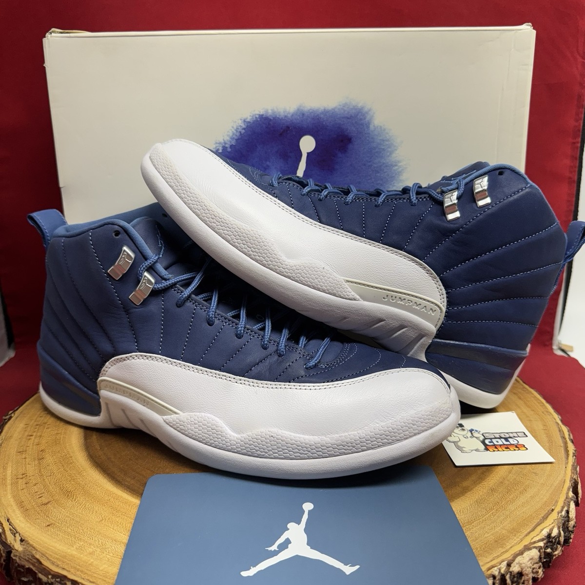 JORDAN EJ―12 Nike Air Jordan 12 Retro Indingo 130690-404 Stone Blue & Legend
