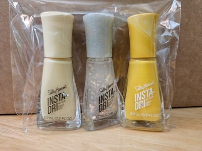 Sally Hansen Insta-Dri Glitter Nail Polish Set Yellow & White 0.31 fl oz