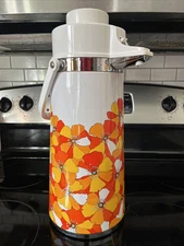 ORIGINAL 70's DIAMOND Air Pot Thermal Pump Beverage Dispenser Hot-Cold 1.9 L