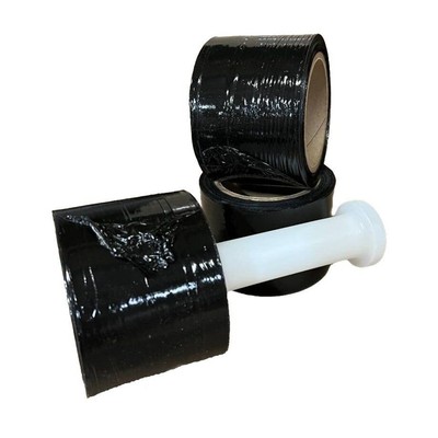 5 '' x1000FT 80 Gauge Schwarz Paletten Wrap Stretch Film Schrumpf- Hand 305m 1