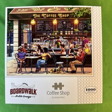 Boardwalk Puzzle Co “COFFEE SHOP” 1000 Pieces - Sealed Made In USA