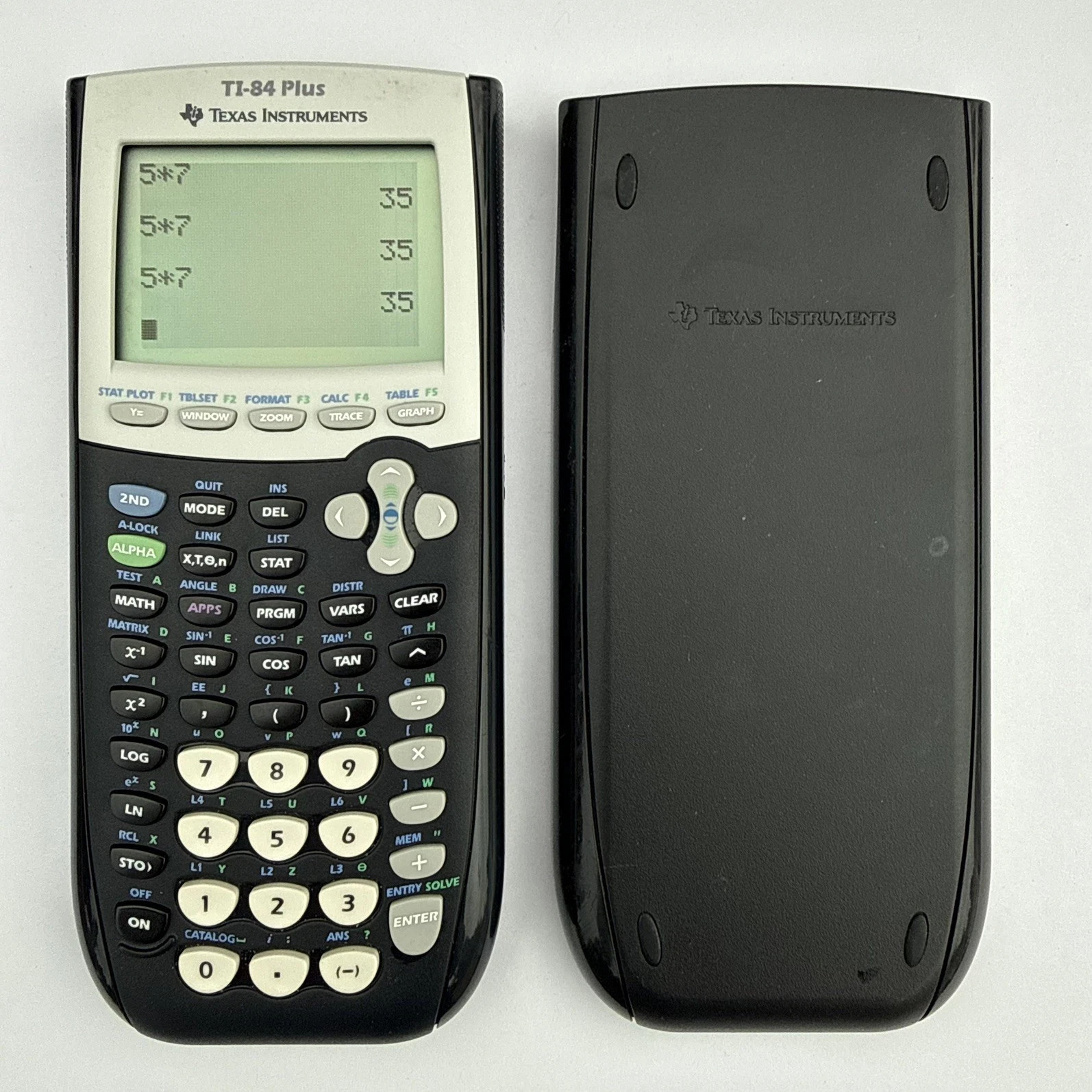 TI-84 Plus Graphing Calculator with Cover & New Batteries