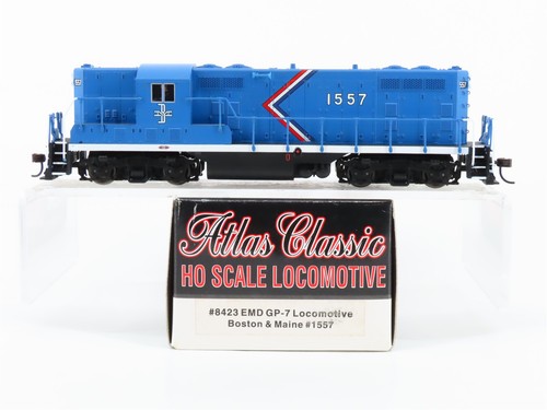 Escala HO Atlas Classic 8423 B&M Boston & Maine EMD GP7 diésel #1557 - DCC listo | Condition: Used
