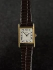 Vintage Seiko 1400-5039 Tank Women Watch 18mm White Dial Gold Tone - New Battery
