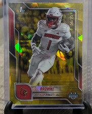 2025 Bowman U Chrome Football ISAAC BROWN Yellow Sapphire Refractor #56/75