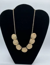 Charming Charlie Gold Tone Clam Sea Shell 16" - 19" Adjustable Necklace Beach