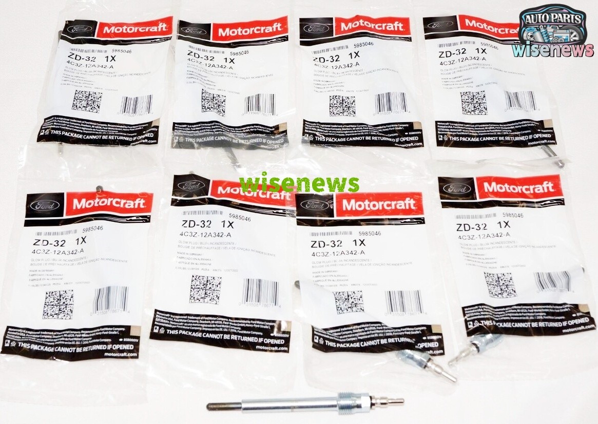 8X Motorcraft 4C3Z12A342AA Glow Plug  ZD32 Fits For 04-07 F250 F350 F450 6.0L