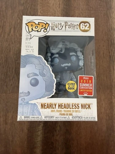 Funko Pop Harry Potter "Nearly Headless Nick" #62 Vinyl Figure NEW LE Glows
