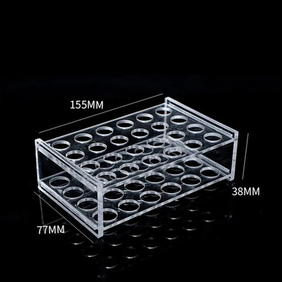 Acrylic Test Tube Rack Holder Transparent 24Holes 40Holes Composite Applicator D