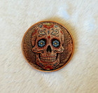 Sugar Skull Colorized 1 oz .999 Fine Copper Round