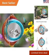 Beautiful 12-Inch Hummingbird Wind Spinner - Indoor/Outdoor 3D Application