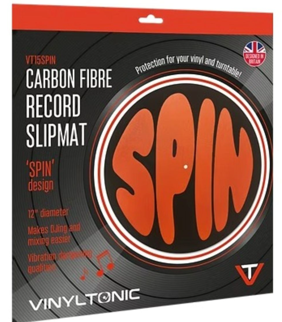 Vinyltonic Carbon Fibre Spin Slipmat for vinyl record player turntable new