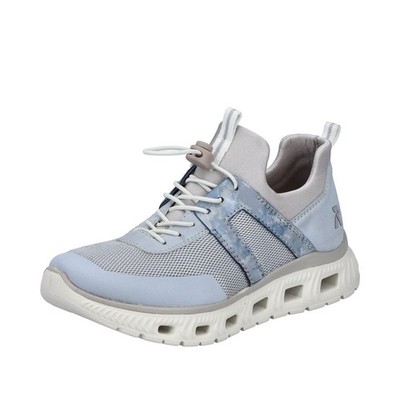 Rieker Damen Schlupfsneaker Hellblau M6061-12 Schuhe Sneaker
