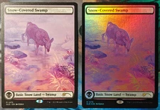 MTG Secret Lair  Snow-Covered Swamp #1475 SLD Paradise Frost [UPick Foil/Reg]