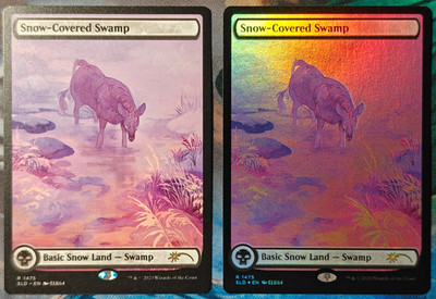MTG Secret Lair  Snow-Covered Swamp #1475 SLD Paradise Frost [UPick Foil/Reg]