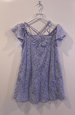 Anthropologie Womens Blue Dayflower Dress By HD In Paris Size XS