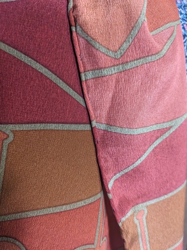 Fox & Chave Art Long Scarf Silk Tulip Deco Nouveau 58" - Picture 4 of 7