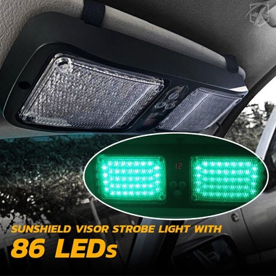 Car 86-LED Car Sun Visor Strobe Flash Light Emergency Hazard Warning Lamp 12V