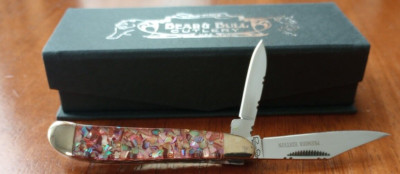 NEW Bear & Bull Hand Made Cutlery 2 Blade, Pocket Knife, 2 1/2'' Model BB-107ABR