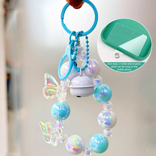 Colorful Butterfly Bowknot Acrylic Phone Chain Keychain Pendant Hand Painted Wa - 第 16/19 張圖片