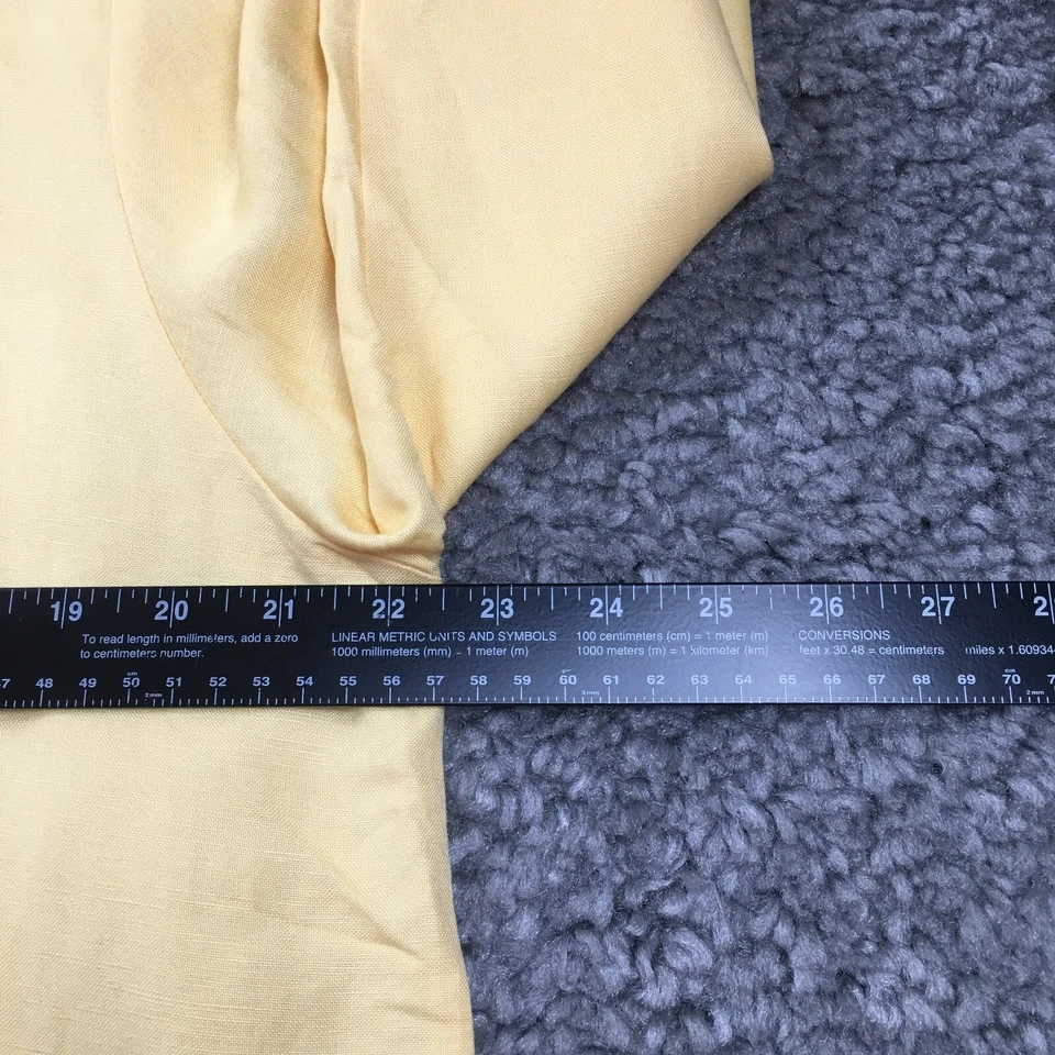 Conjunto túnica e regata Dialogue feminino mistura de linho tamanho G amarelo 2 peças novo com etiquetas - Imagem 4 de 4