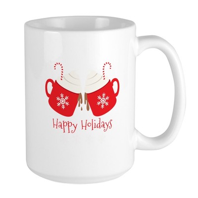 CafePress Happy Holidays Mugs Large Mug (1949982630)