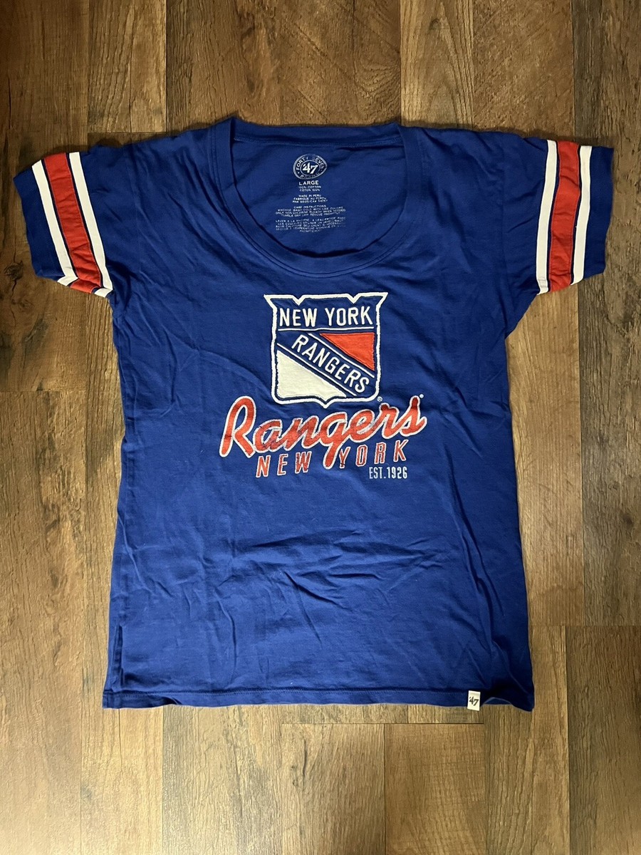 New York Rangers T Shirt Size large Womens Hockey Fan Shirt