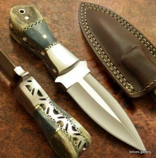 6" Custom Handmade D2 Steel Hunting Survival Bowie Boot Knife With Sheath