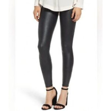 Spanx By Sara Blakely Faux Leather High Rise Skinny Fit Leggings Black Medium