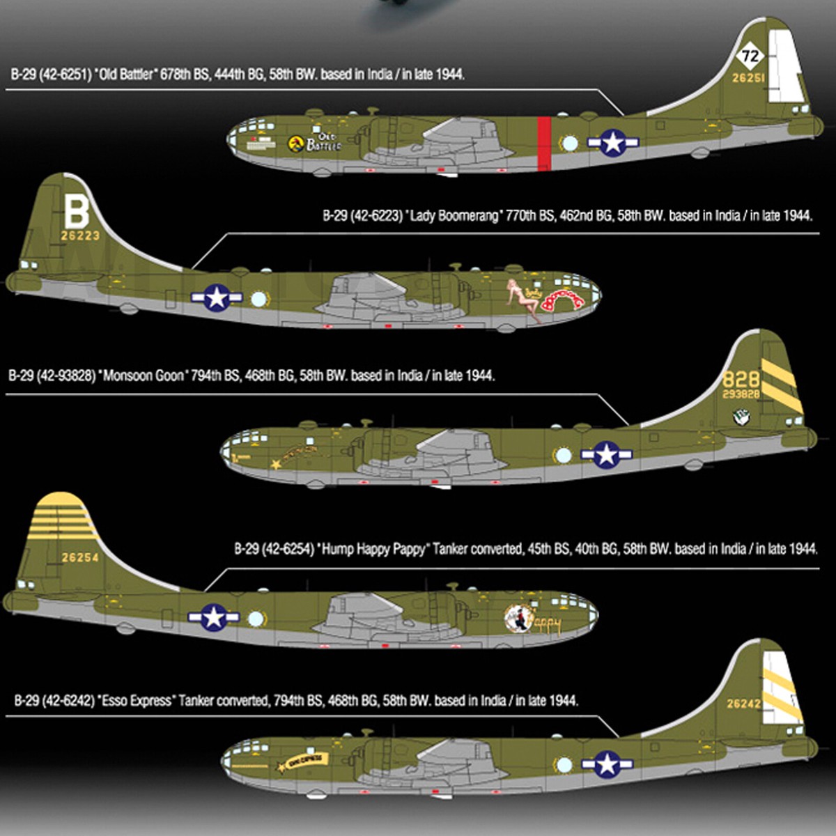 Maquette Academy B-29A 1/72 + Détails Eduard - Kit Modèle Réduit Avion